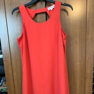 Orange midi tank dress
